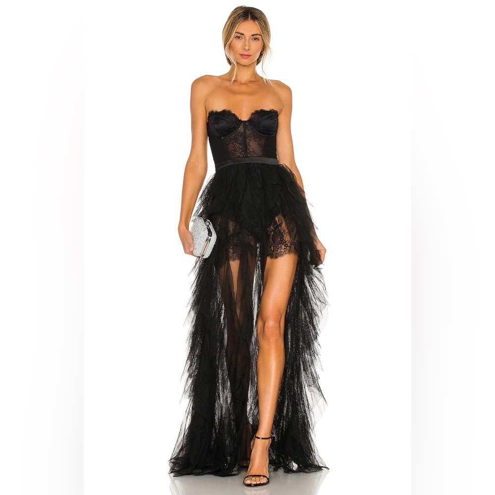 For Love & Lemons Black Bustier Gown.